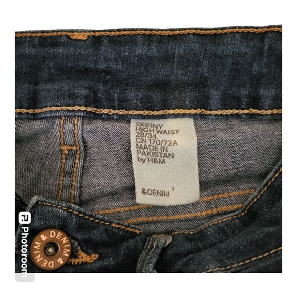&Denim by H&M Jeans Women's Size 28 Slim High Rise Ankle Length Light Wash - Picture 9 of 9